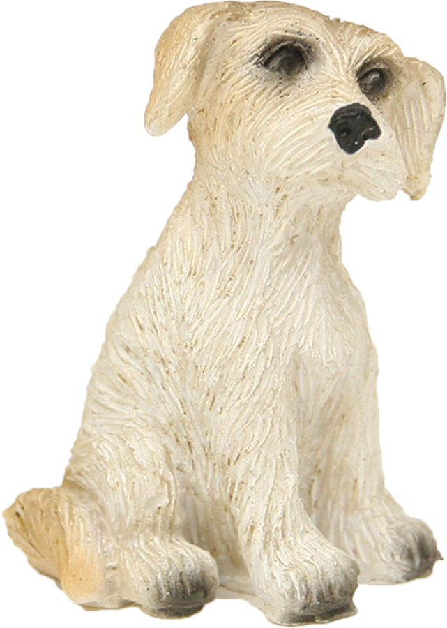 FADEDA Hund sitzend  / Höhe:4 cm / handbemalt / detailgetreue Krippen Figuren - Weihnachten Tisch Dekoration Krippe Zubehör