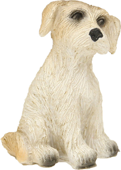 FADEDA Hund sitzend  / Höhe:4 cm / handbemalt / detailgetreue Krippen Figuren - Weihnachten Tisch Dekoration Krippe Zubehör