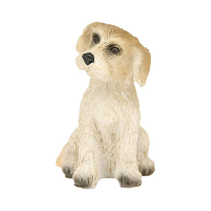 FADEDA Hund sitzend  / Höhe:4 cm / handbemalt / detailgetreue Krippen Figuren - Weihnachten Tisch Dekoration Krippe Zubehör
