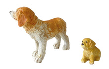 FADEDA Hund mit Welpe  / Höhe:3,8 cm / handbemalt / detailgetreue Krippen Figuren - Weihnachten Tisch Dekoration Krippe Zubehör
