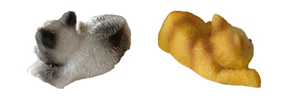 2x FADEDA Katzen / Höhe:2,5 cm / handbemalt / detailgetreue Krippen Figuren - Weihnachten Tisch Dekoration Krippe Zubehör