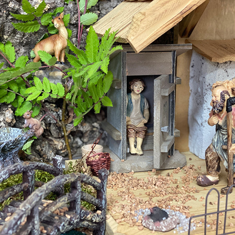 FADEDA Maulwurf  / Höhe:1,5 cm / handbemalt / detailgetreue Krippen Figuren - Weihnachten Tisch Dekoration Krippe Zubehör