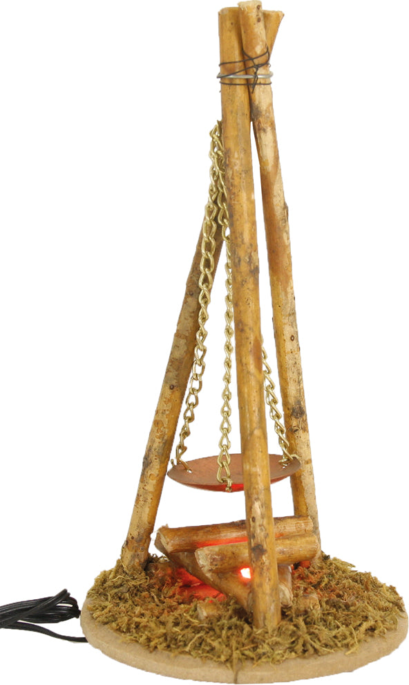FADEDA Lagerfeuer, LED  / Höhe:15 cm / handbemalt / detailgetreue Krippen Figuren - Weihnachten Tisch Dekoration Krippe Zubehör