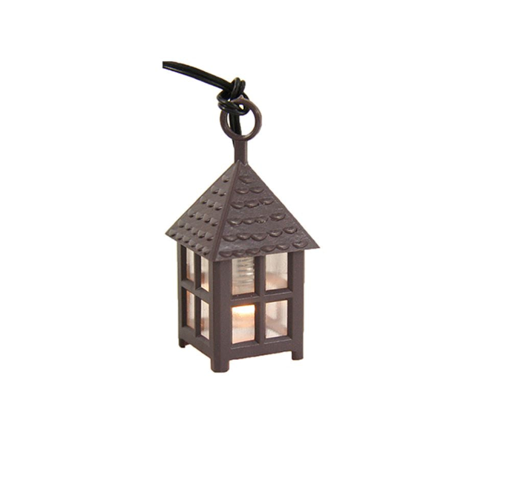 FADEDA Laterne Kunststoff weiß, 4-eckig  / Höhe:3 cm / handbemalt / detailgetreue Krippen Figuren - Weihnachten Tisch Dekoration Krippe Zubehör