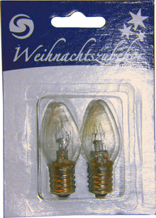 2x FADEDA Ersatzbirnen für Holzlaterne  / Höhe:3 cm / handbemalt / detailgetreue Krippen Figuren - Weihnachten Tisch Dekoration Krippe Zubehör