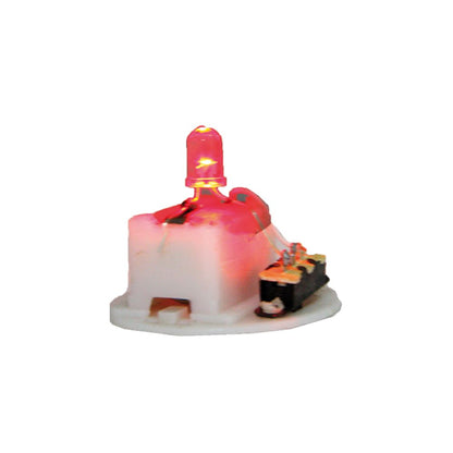 FADEDA LED Licht mit Schalter, rot  / Höhe:3 cm / handbemalt / detailgetreue Krippen Figuren - Weihnachten Tisch Dekoration Krippe Zubehör