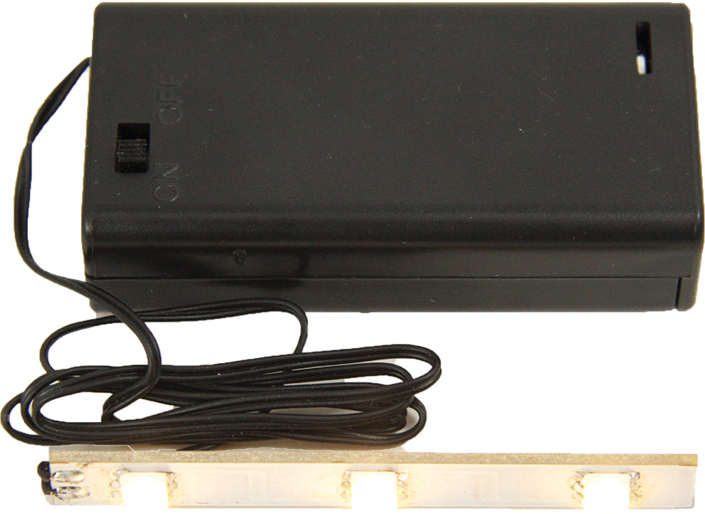 FADEDA LED-Streifen mit Batteriefach, 3 LED auf 7cm  / Höhe:96 cm / handbemalt / detailgetreue Krippen Figuren - Weihnachten Tisch Dekoration Krippe Zubehör