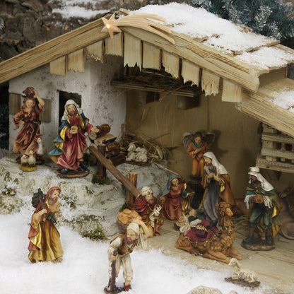 FADEDA Komet mit Licht, LED  / Höhe:12 cm / handbemalt / detailgetreue Krippen Figuren - Weihnachten Tisch Dekoration Krippe Zubehör