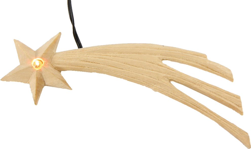 FADEDA Komet mit Licht, LED  / Höhe:12 cm / handbemalt / detailgetreue Krippen Figuren - Weihnachten Tisch Dekoration Krippe Zubehör