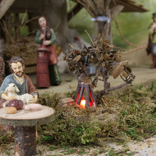 FADEDA Lagerfeuer mit Busch  / Höhe:9 cm / handbemalt / detailgetreue Krippen Figuren - Weihnachten Tisch Dekoration Krippe Zubehör