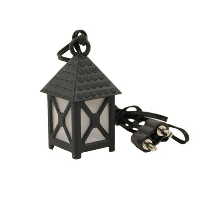 FADEDA Laterne weiß, 4-eckig, 3,5V, LED  / Höhe:4 cm / handbemalt / detailgetreue Krippen Figuren - Weihnachten Tisch Dekoration Krippe Zubehör