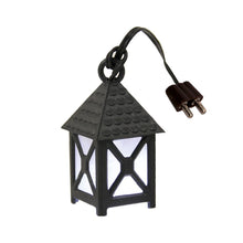 FADEDA Laterne  weiß, 4-eckig, 3,5V  / Höhe:5 cm / handbemalt / detailgetreue Krippen Figuren - Weihnachten Tisch Dekoration Krippe Zubehör