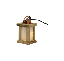 FADEDA Laterne Holz weiß, 3,5V / Höhe:5 cm / handbemalt / detailgetreue Krippen Figuren - Weihnachten Tisch Dekoration Krippe Zubehör