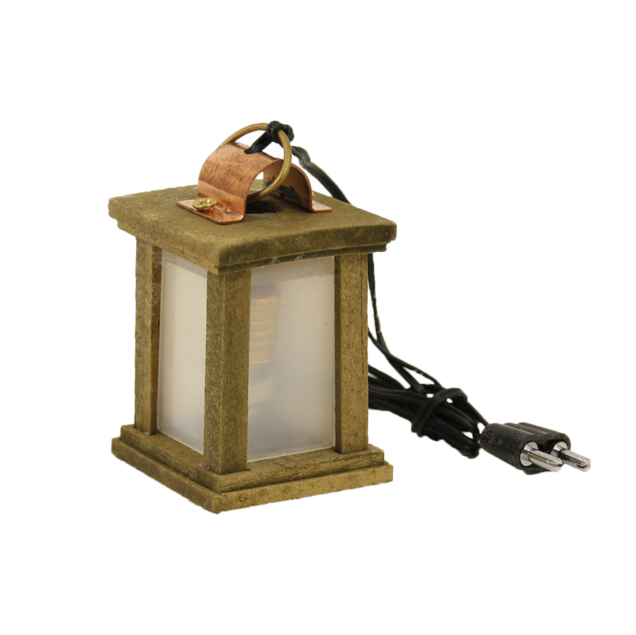 FADEDA Laterne Holz weiß 3,5V, LED / Höhe:5 cm / handbemalt / detailgetreue Krippen Figuren - Weihnachten Tisch Dekoration Krippe Zubehör