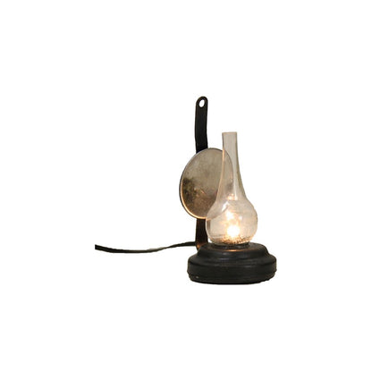 FADEDA Lampe mit Spiegel / Höhe:5 cm / handbemalt / detailgetreue Krippen Figuren - Weihnachten Tisch Dekoration Krippe Zubehör
