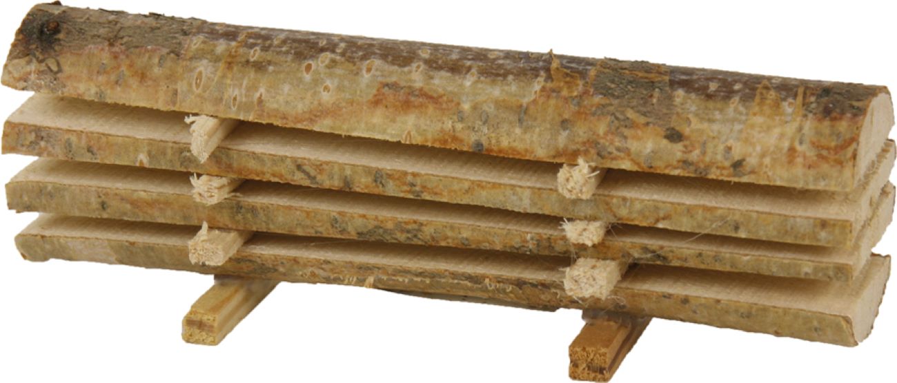 FADEDA Baumstamm geschnitten, groß / Höhe:12 cm / handbemalt / detailgetreue Krippen Figuren - Weihnachten Tisch Dekoration Krippe Zubehör