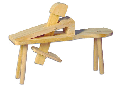 FADEDA Schnitzbank  / Höhe:4 cm / handbemalt / detailgetreue Krippen Figuren - Weihnachten Tisch Dekoration Krippe Zubehör