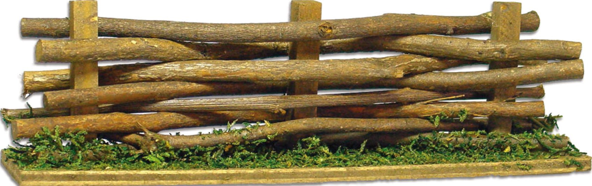 FADEDA Weidenzaun  / Höhe:4 cm / handbemalt / detailgetreue Krippen Figuren - Weihnachten Tisch Dekoration Krippe Zubehör