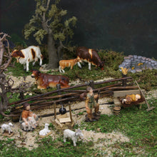 FADEDA Weidenzaun / Höhe:4 cm / handbemalt / detailgetreue Krippen Figuren - Weihnachten Tisch Dekoration Krippe Zubehör