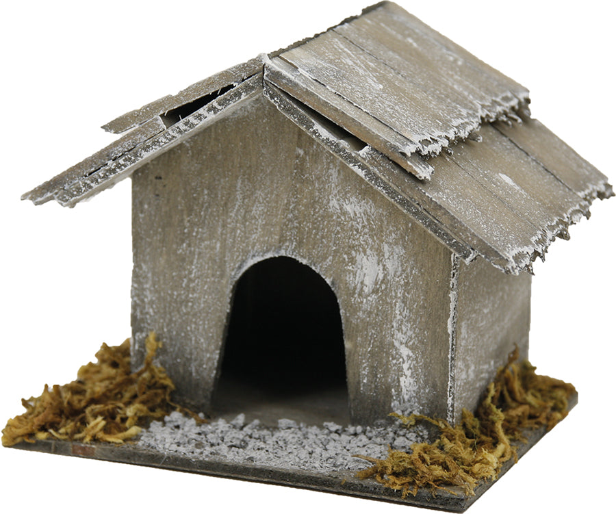 FADEDA Hundehütte / Höhe:9 cm / handbemalt / detailgetreue Krippen Figuren - Weihnachten Tisch Dekoration Krippe Zubehör