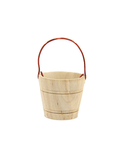 FADEDA Holzkübel  / Höhe:3 cm / handbemalt / detailgetreue Krippen Figuren - Weihnachten Tisch Dekoration Krippe Zubehör