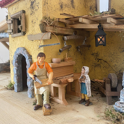 FADEDA Schleifbock  / Höhe:6 cm / handbemalt / detailgetreue Krippen Figuren - Weihnachten Tisch Dekoration Krippe Zubehör