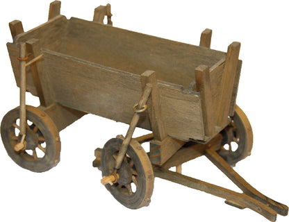 FADEDA Ochsenwagen  / Höhe:10 cm / handbemalt / detailgetreue Krippen Figuren - Weihnachten Tisch Dekoration Krippe Zubehör