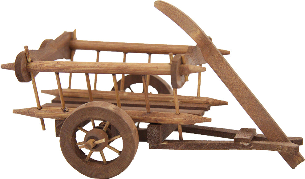 FADEDA Ochsenwagen  / Höhe:6 cm / handbemalt / detailgetreue Krippen Figuren - Weihnachten Tisch Dekoration Krippe Zubehör