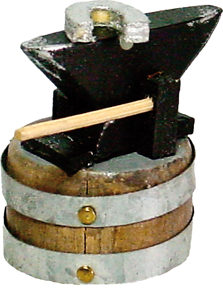 FADEDA Amboß  / Höhe:4 cm / handbemalt / detailgetreue Krippen Figuren - Weihnachten Tisch Dekoration Krippe Zubehör