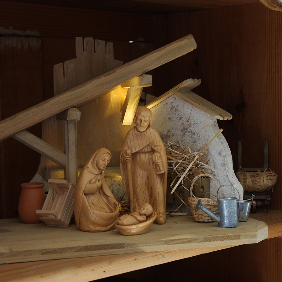 FADEDA Holzsteign  / Höhe:3 cm / handbemalt / detailgetreue Krippen Figuren - Weihnachten Tisch Dekoration Krippe Zubehör