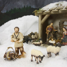 FADEDA Korb mit Reisig  / Höhe:4 cm / handbemalt / detailgetreue Krippen Figuren - Weihnachten Tisch Dekoration Krippe Zubehör