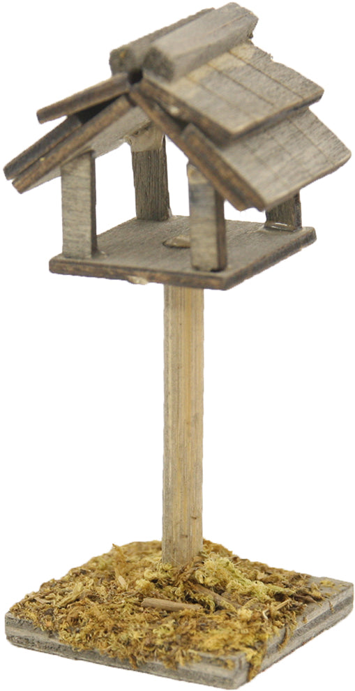 FADEDA Vogelhaus mini  / Höhe:7 cm / handbemalt / detailgetreue Krippen Figuren - Weihnachten Tisch Dekoration Krippe Zubehör