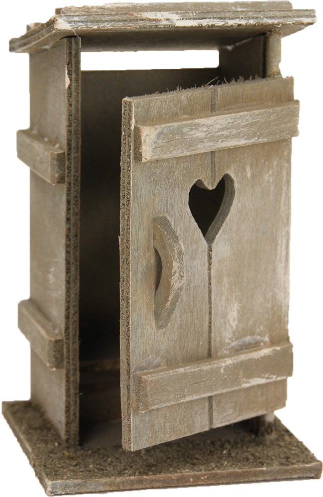 FADEDA Toilettenhäuschen mittel  / Höhe:11 cm / handbemalt / detailgetreue Krippen Figuren - Weihnachten Tisch Dekoration Krippe Zubehör