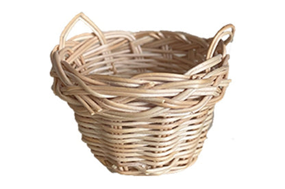 FADEDA Korb geflochten, natur  / Höhe:4,5 cm / handbemalt / detailgetreue Krippen Figuren - Weihnachten Tisch Dekoration Krippe Zubehör