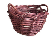 FADEDA Körbchen geflochten, dunkel  / Höhe: 3 cm / handbemalt / detailgetreue Krippen Figuren - Weihnachten Tisch Dekoration Krippe Zubehör