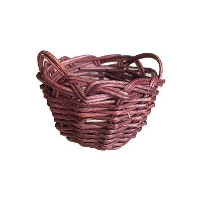 FADEDA Körbchen geflochten, dunkel  / Höhe:2,5 cm / handbemalt / detailgetreue Krippen Figuren - Weihnachten Tisch Dekoration Krippe Zubehör