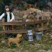 FADEDA Eimer Zink klein  / Höhe:2 cm / handbemalt / detailgetreue Krippen Figuren - Weihnachten Tisch Dekoration Krippe Zubehör