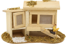 FADEDA Stall für Hasen und Hühner  / Höhe:6 cm / handbemalt / detailgetreue Krippen Figuren - Weihnachten Tisch Dekoration Krippe Zubehör