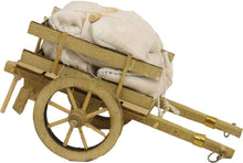 FADEDA Marktkarren mit Stoffen / Höhe:7 cm / handbemalt / detailgetreue Krippen Figuren - Weihnachten Tisch Dekoration Krippe Zubehör