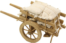 FADEDA Marktkarren mit Stoffen  / Höhe:9 cm / handbemalt / detailgetreue Krippen Figuren - Weihnachten Tisch Dekoration Krippe Zubehör