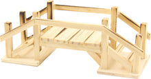 FADEDA Holzbrücke, natur  / Höhe:6 cm / handbemalt / detailgetreue Krippen Figuren - Weihnachten Tisch Dekoration Krippe Zubehör