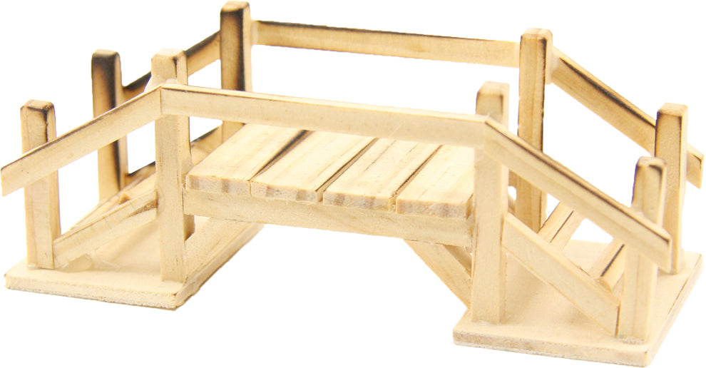 FADEDA Holzbrücke, natur  / Höhe:6 cm / handbemalt / detailgetreue Krippen Figuren - Weihnachten Tisch Dekoration Krippe Zubehör