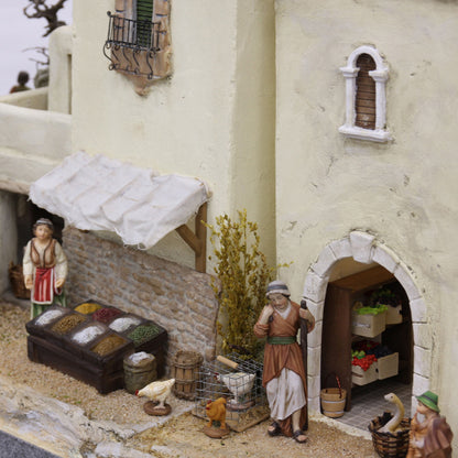 4x FADEDA Fensterbogen weiß  / Höhe:6 cm / handbemalt / detailgetreue Krippen Figuren - Weihnachten Tisch Dekoration Krippe Zubehör