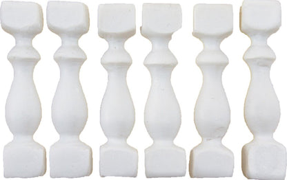6x FADEDA Sprossen weiß, eckig / Höhe:4 cm / handbemalt / detailgetreue Krippen Figuren - Weihnachten Tisch Dekoration Krippe Zubehör