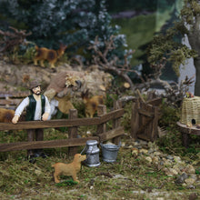 FADEDA Zaunstück lang  / Höhe:8 cm / handbemalt / detailgetreue Krippen Figuren - Weihnachten Tisch Dekoration Krippe Zubehör