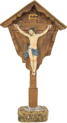 FADEDA Marterl klein  / Höhe:16 cm / handbemalt / detailgetreue Krippen Figuren - Weihnachten Tisch Dekoration Krippe Zubehör