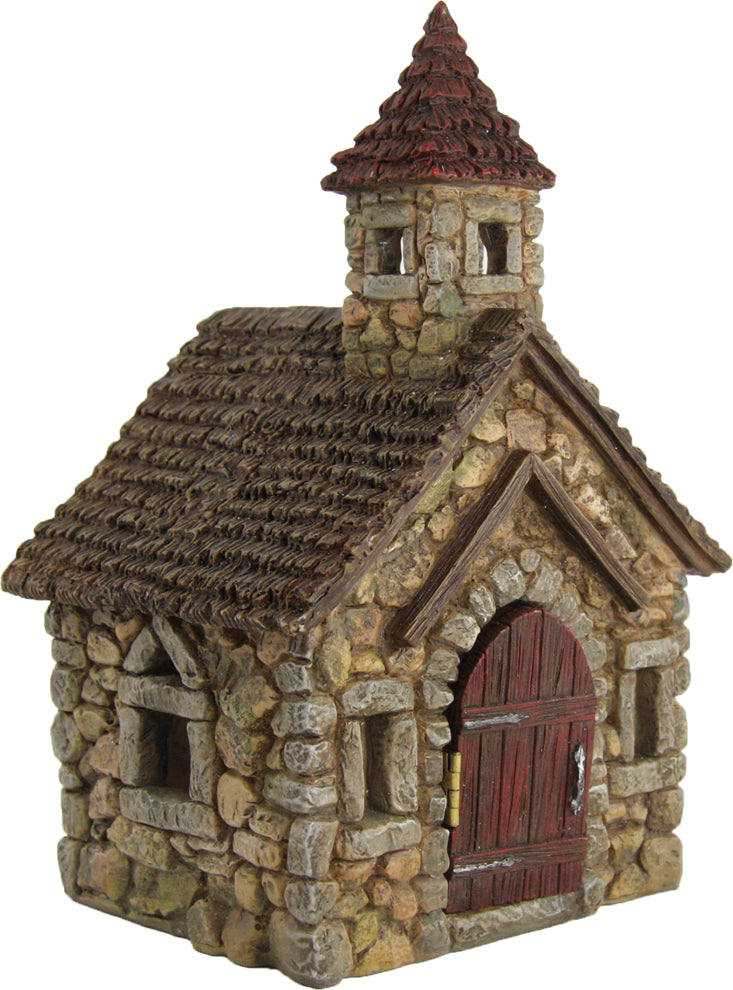 FADEDA Kirche, Natursteinoptik  / Höhe:22 cm / handbemalt / detailgetreue Krippen Figuren - Weihnachten Tisch Dekoration Krippe Zubehör
