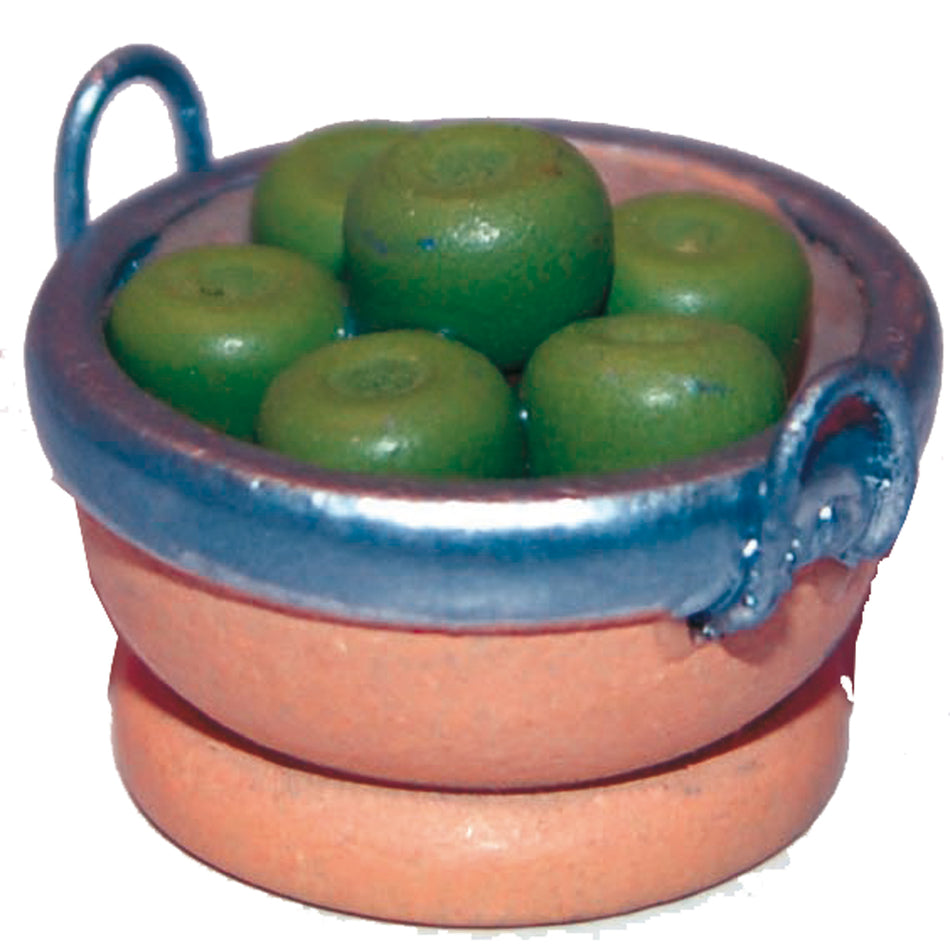 FADEDA Apfelschale  / Höhe:3 cm / handbemalt / detailgetreue Krippen Figuren - Weihnachten Tisch Dekoration Krippe Zubehör