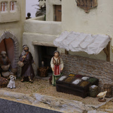 FADEDA Marktstand „Gewürze“  / Höhe:4 cm / handbemalt / detailgetreue Krippen Figuren - Weihnachten Tisch Dekoration Krippe Zubehör