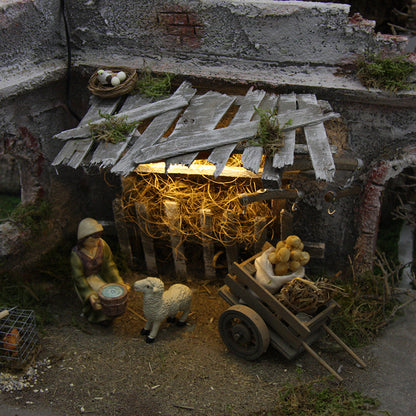 FADEDA Kartoffelsack / Höhe:6 cm / handbemalt / detailgetreue Krippen Figuren - Weihnachten Tisch Dekoration Krippe Zubehör
